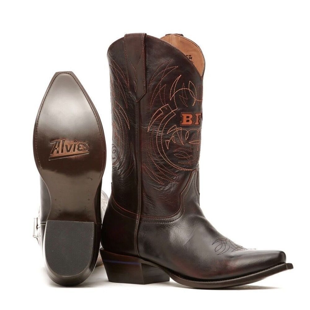 NEW $459 Alvies Billy Gibbons ZZ Top BFG "El Hombre" 11.5 DE Western Cowboy Boot - Picture 3 of 5